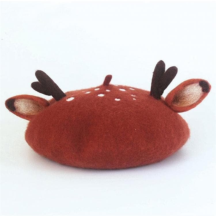 Christmas Antlers Woolen Beret SP13223