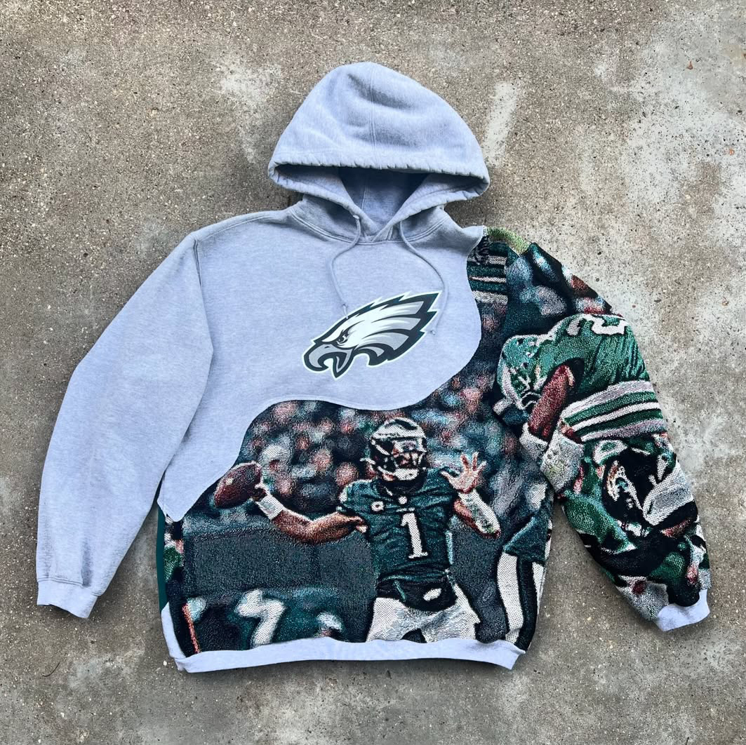 Eagles Patchwork Print Long Sleeve Hoodies