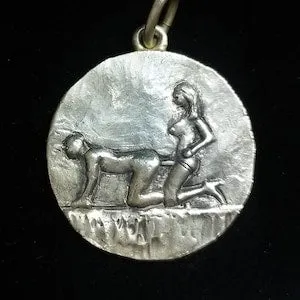 pornhint Pornhint Pegging action pendant - Man fucking pendant - Domination pendant - Sex jewelry - Fetish jewelry - Femdom pendant