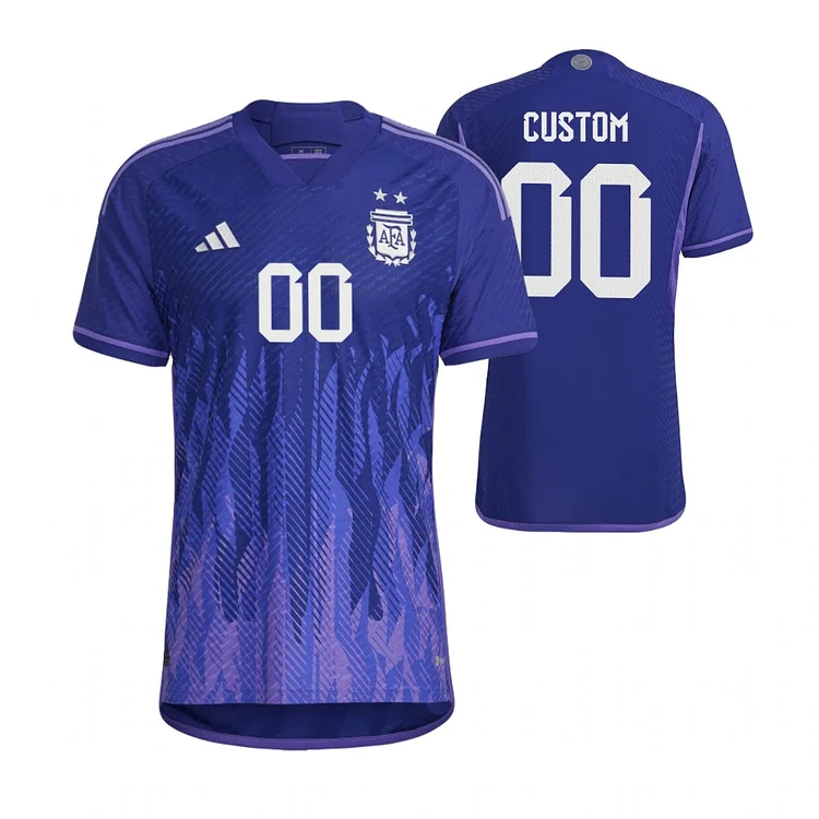 Argentina Away Shirt Kit World Cup 2022 ( Printing Your Name )