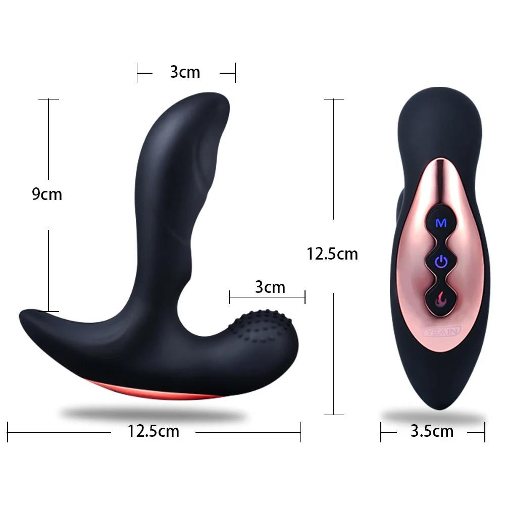 Prostate Massager Electric Remote Control Men's Backyard Vibration - Rose Toy
