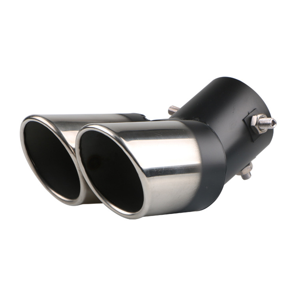 Dual Outlet Car Exhaust Tip Stainless Steel Slant Rolled Edge Auto Muffler Silencer Universal Black+Silver, 501 Original
Dual Outlet Car Exhaust Tip Stainless Steel Slant Rolled Edge Auto Muffler Silencer Universal Black+Silver, 501 Original