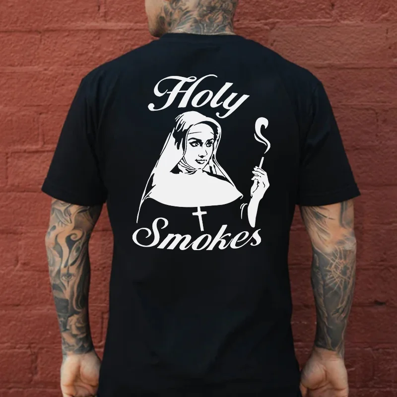Holy Smokes Printed Men's T-shirt -  