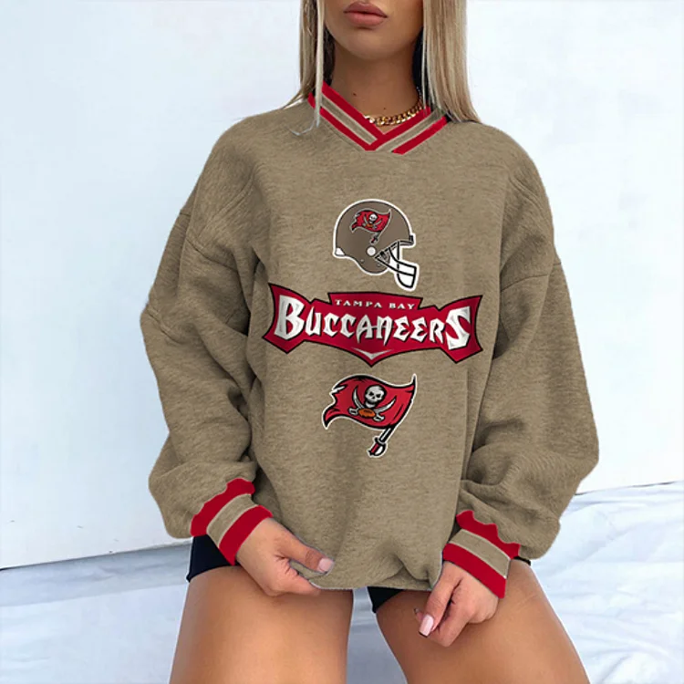 Tampa Bay Buccaneers V-neck Pullover Sweatshirt
