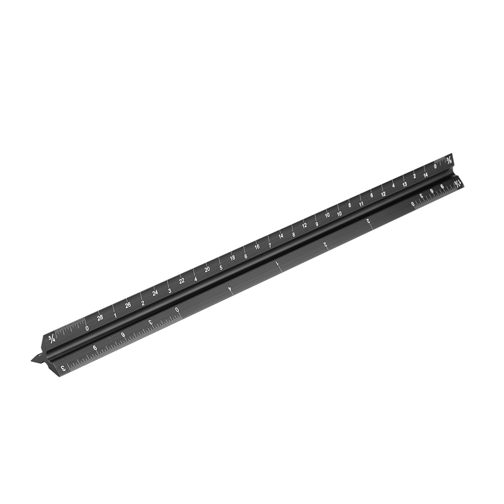 12 inch Architect Engineer Triangular Scale Ruler Imperial Measurement Tool, Black, 501 Original
12 inch Architect Engineer Triangular Scale Ruler Imperial Measurement Tool, Black, 501 Original