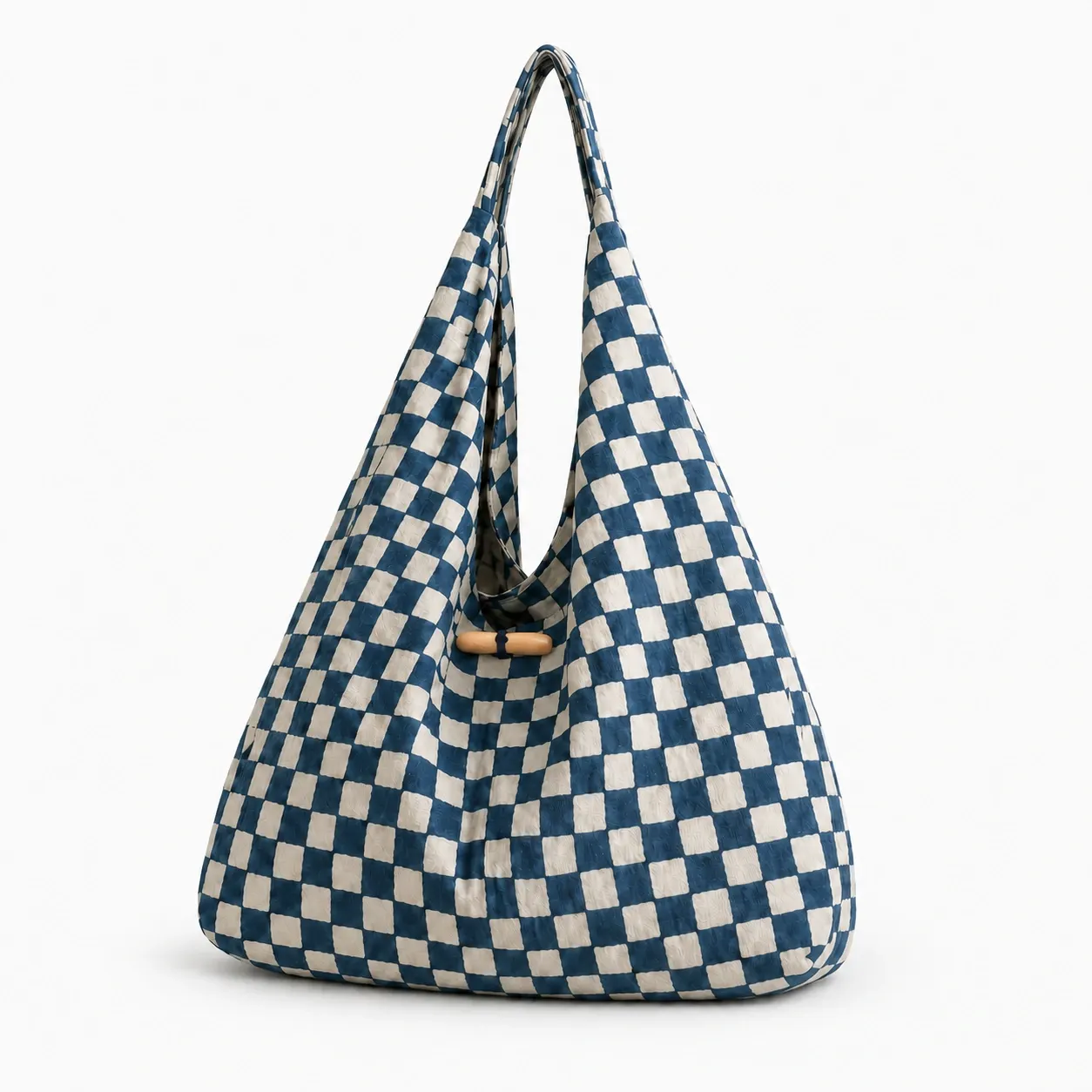 Hand-Dyed Indigo Cotton-Linen Hobo Tote