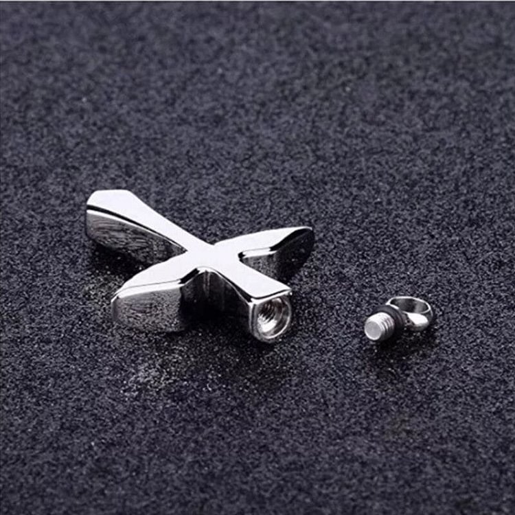 Heavenly Flight Cross Cremation Necklaces