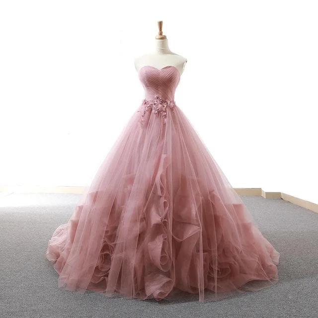 Elegant Ball Gown Lace Tiered Quinceanera Dresses SP14760