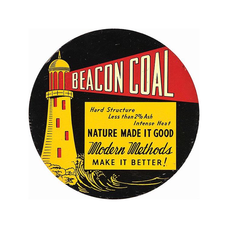 Beacon Coal - Round Shape Tin Signs/Wooden Signs - 30*30CM