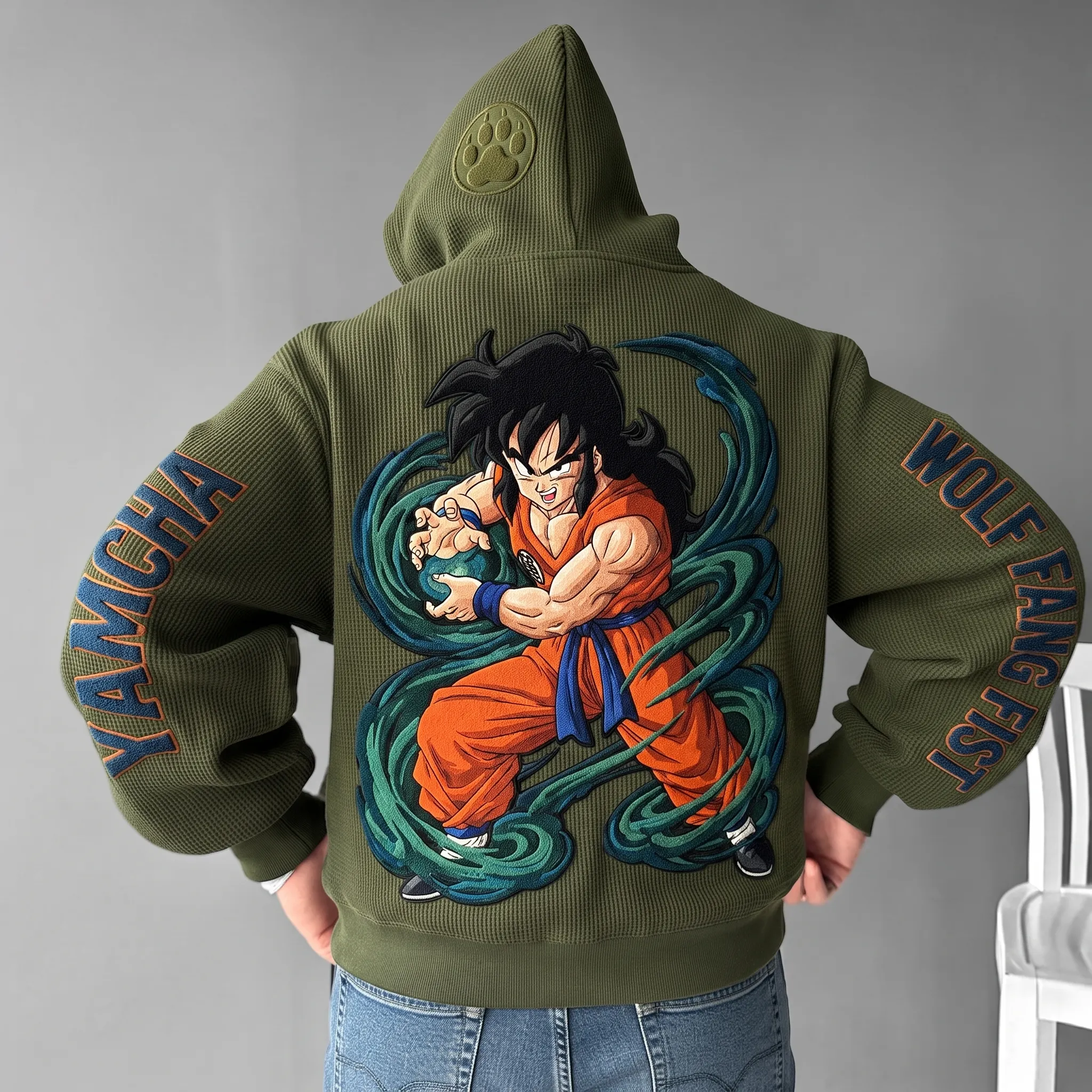 Men's Cartoon Anime Long-Sleeve Hoodie