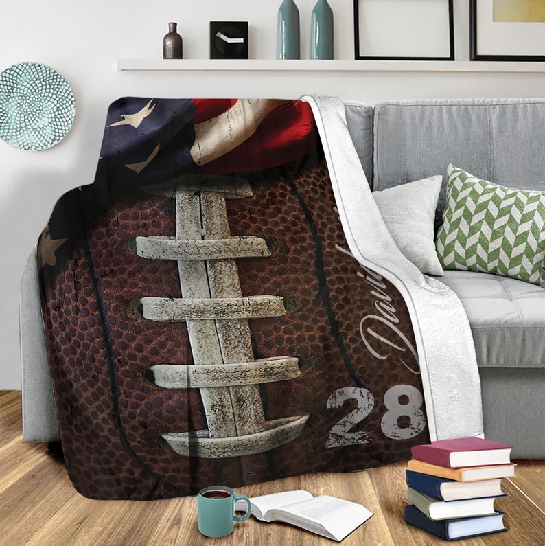 Personalized Football Blanket