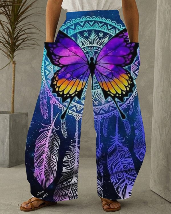 Floral Print Retro Casual Loose Pants S-5XL - Chicaggo