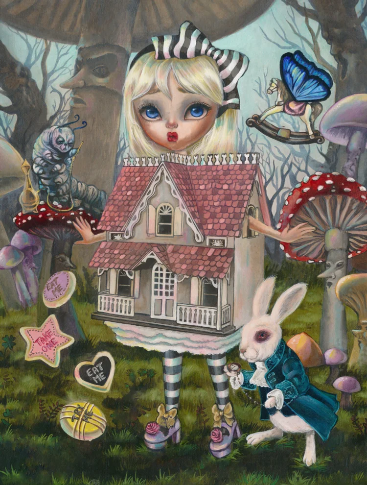 Alice in The White Rabbit House 40*50CM(Canvas) Diamond Painting gbfke