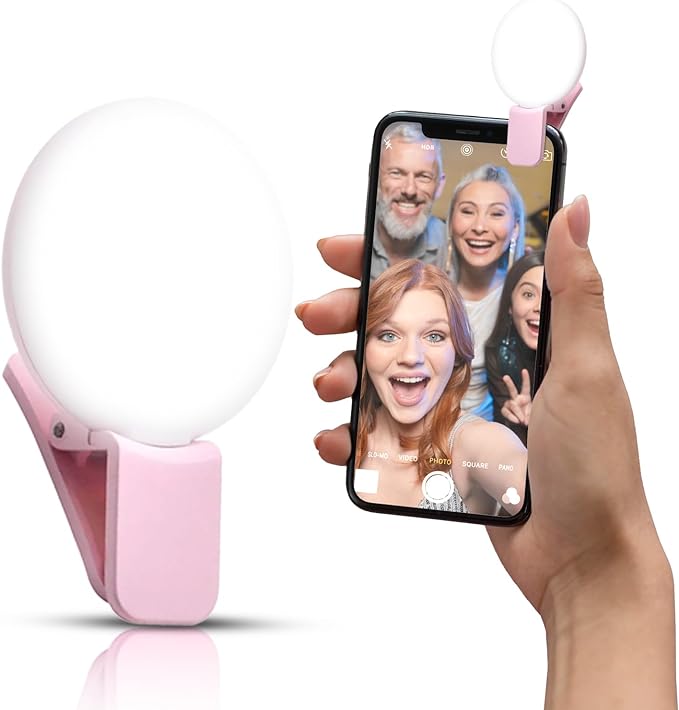 Selfie Ring Light Clip On Rechargeable