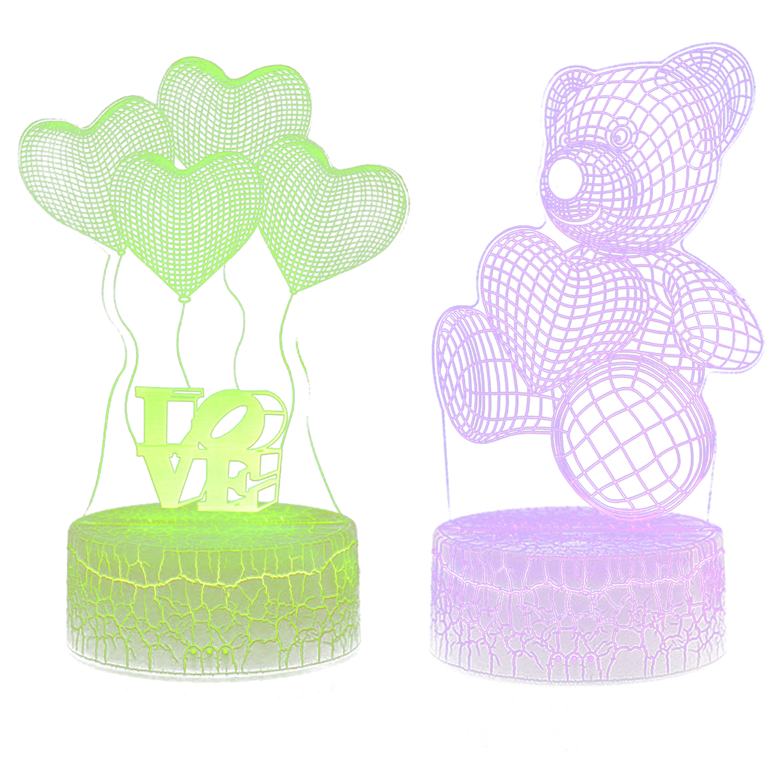 3D Heart LED Night Lights, Touch Switch, 7 Colors Change, Valentine Gifts, Hold your heart bear, 501 Original
3D Heart LED Night Lights, Touch Switch, 7 Colors Change, Valentine Gifts, Hold your heart bear, 501 Original
