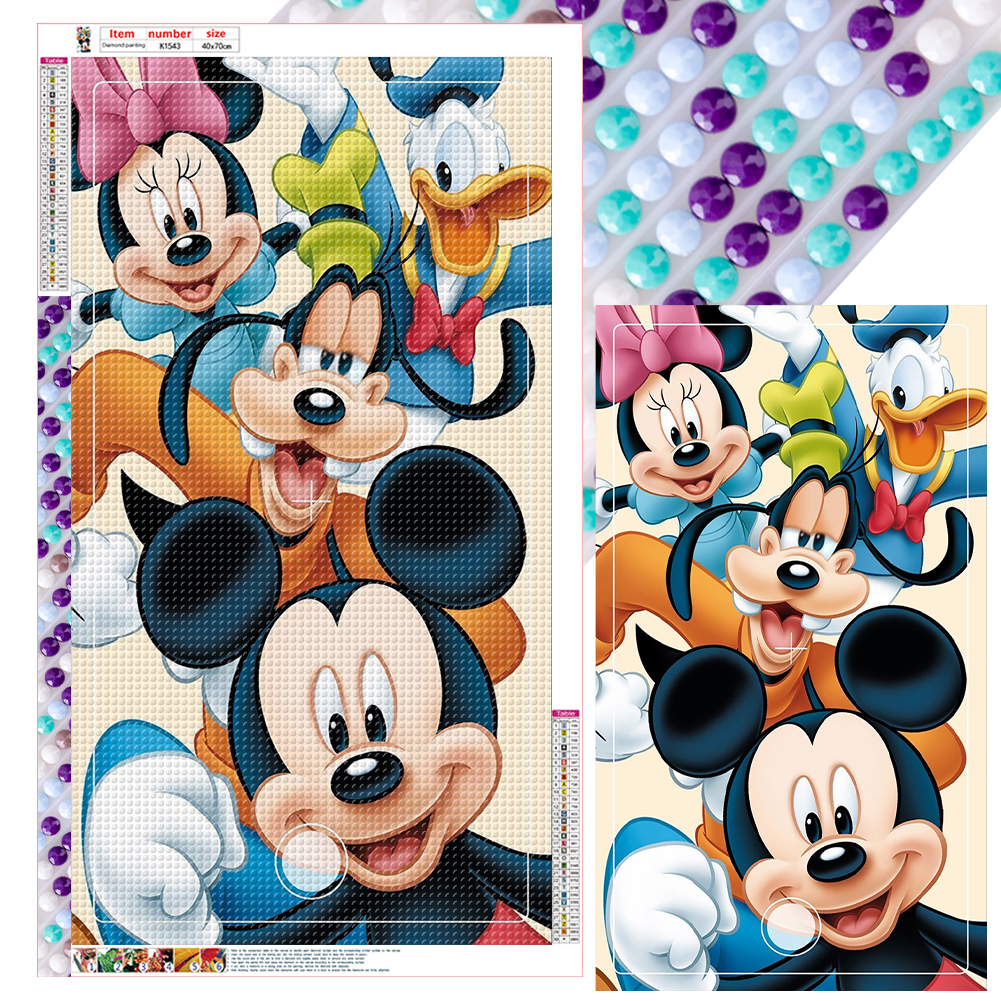 Walt Disney With Mickey Mouse 5D DIY AB Drill Diamond Painting Mosaic Art  Rhinestone Cross Stitch Home Decor Children's Gifts