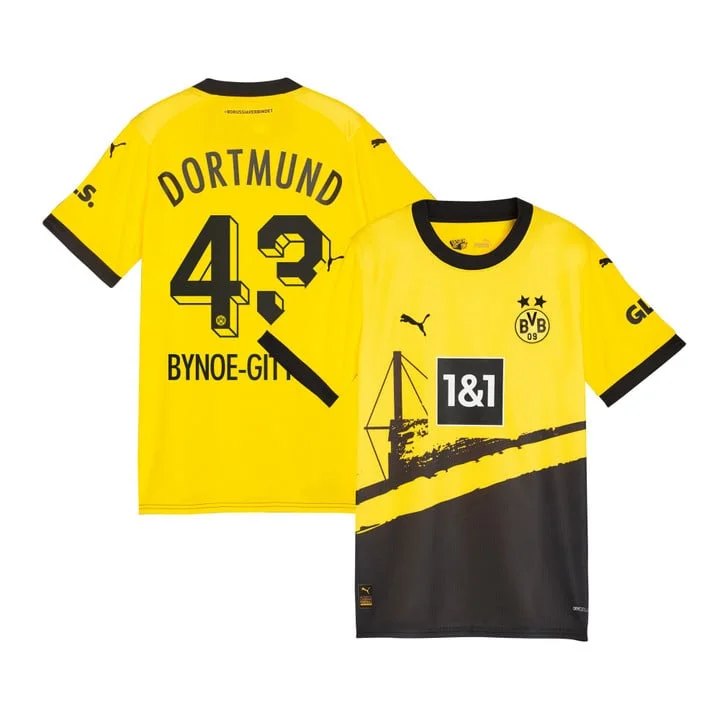 Borussia Dortmund Jamie Bynoe-Gittens 43 Home Shirt Kit 2023-2024