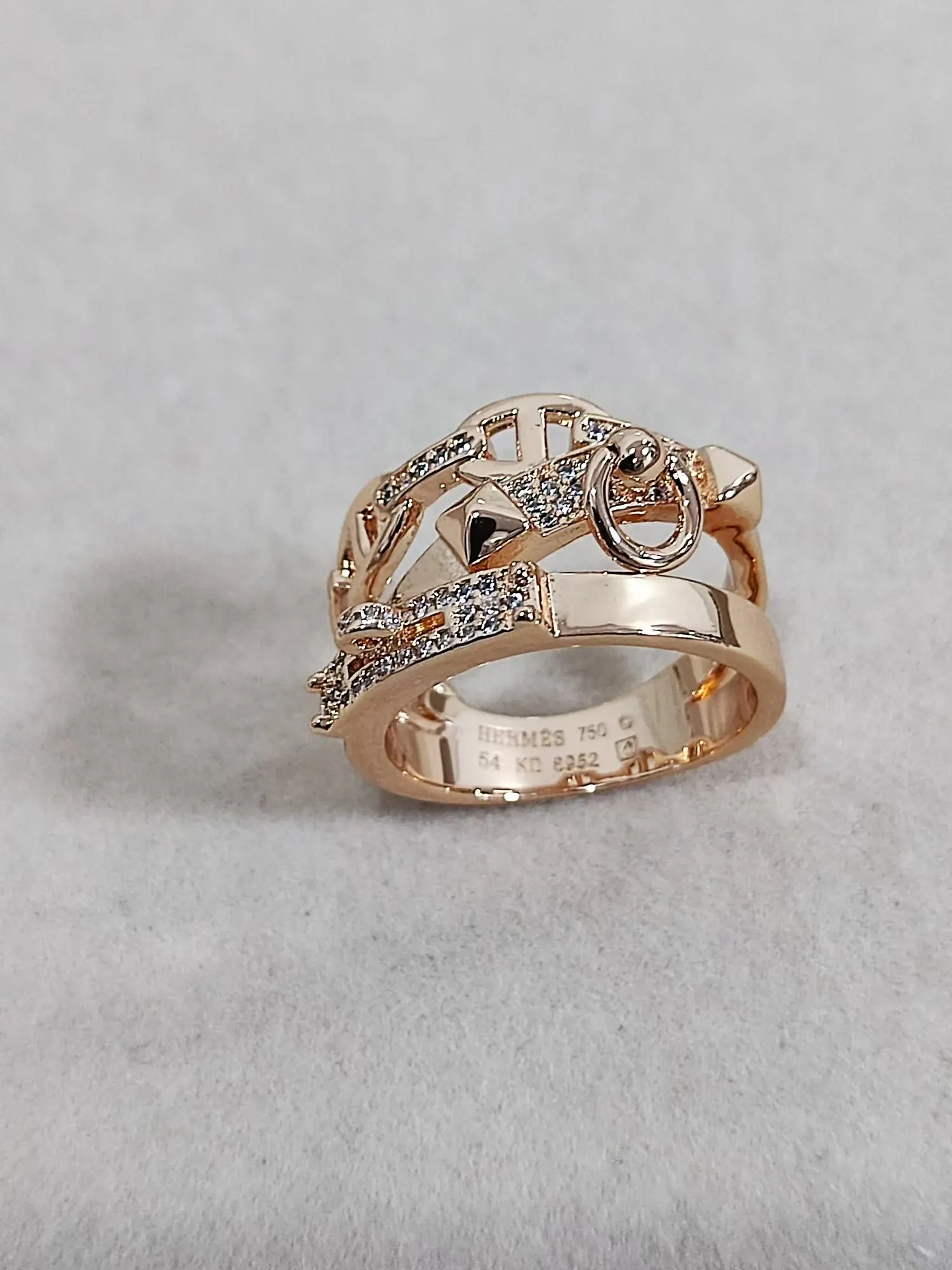Hermes Chaine D'ancre Enchainee Ring