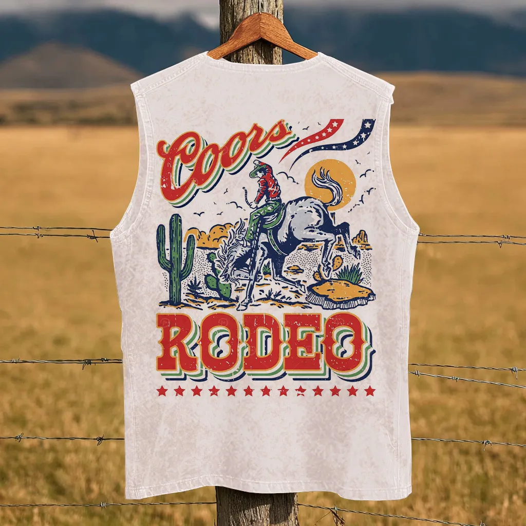 Vintage Rodeo Graphic Washed Vest