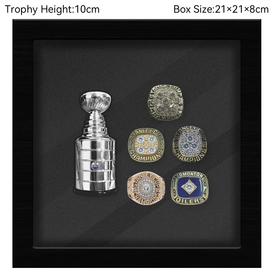 Edmonton Oilers  NHL Trophy And Ring Box
