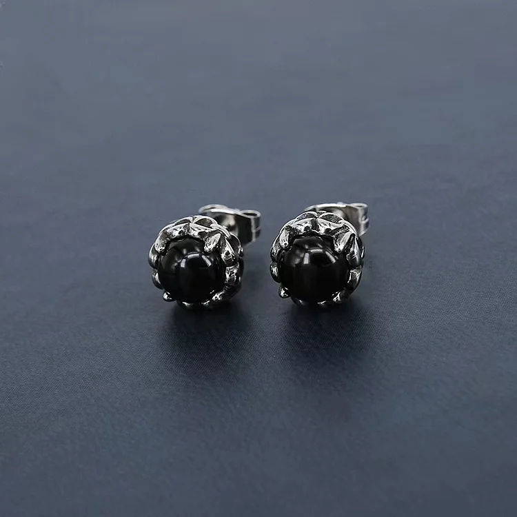 Punk Gem Stud Earrings