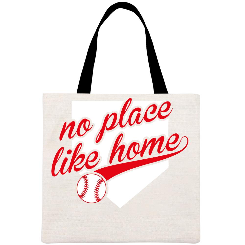 No place like home baseball mom Printed Linen Bag-Guru-buzz