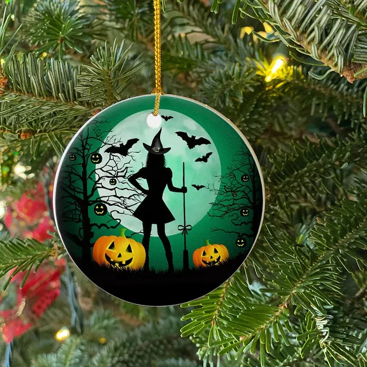Halloween Witch Ornament Funny Pumpkin Home Decor