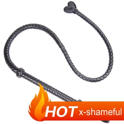 pornhint Pornhint PU Leather Horse Whip Lashing Handle Paddle Scattered Whip Horse Training Crop Libido