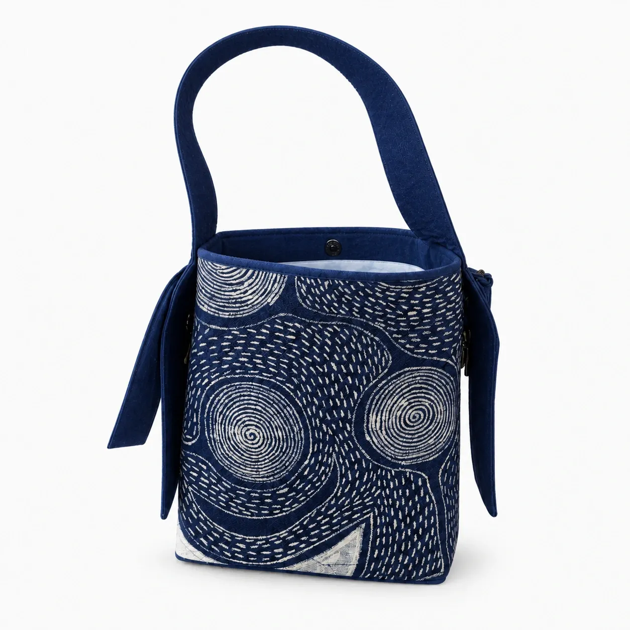 Handmade Indigo Batik Bucket Bag
