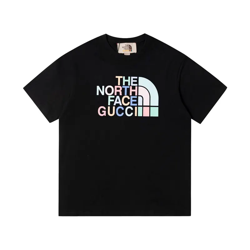Black T-Shirt with Colorful Print