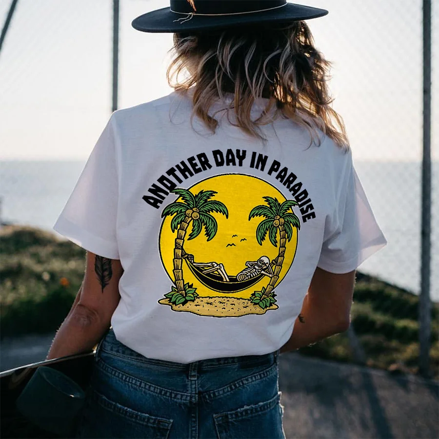 Another Day In Paradise Printed Women's T-shirt