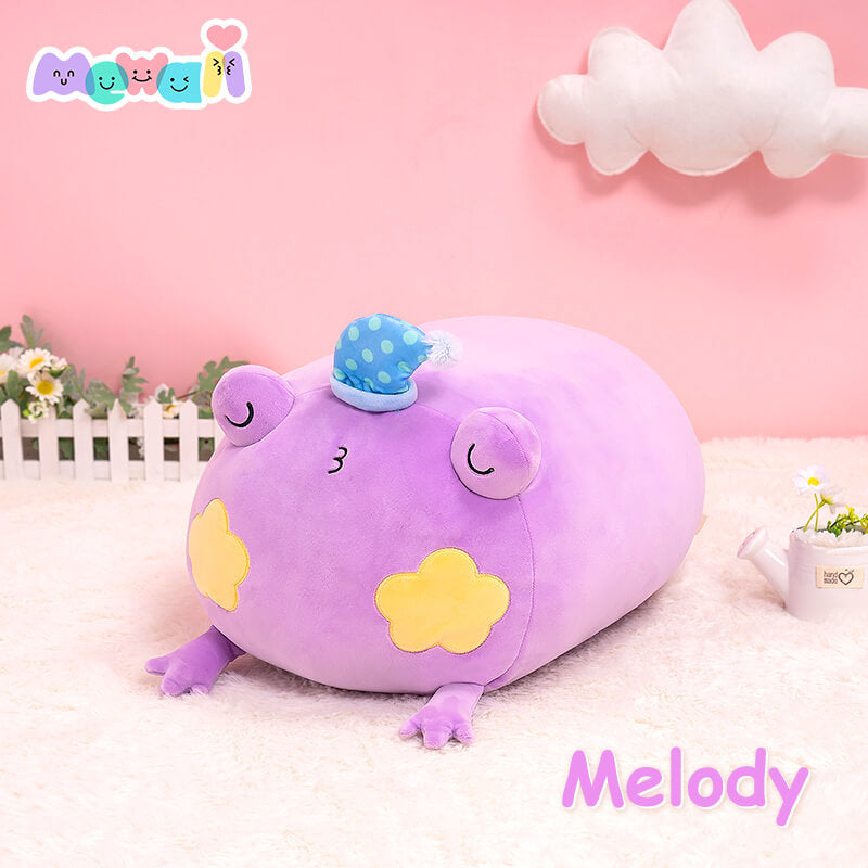 MeWaii® Fluffffy Family Sleepy Frog Stuffed Animal Kawaii Plush Pillow  Squishy Toy