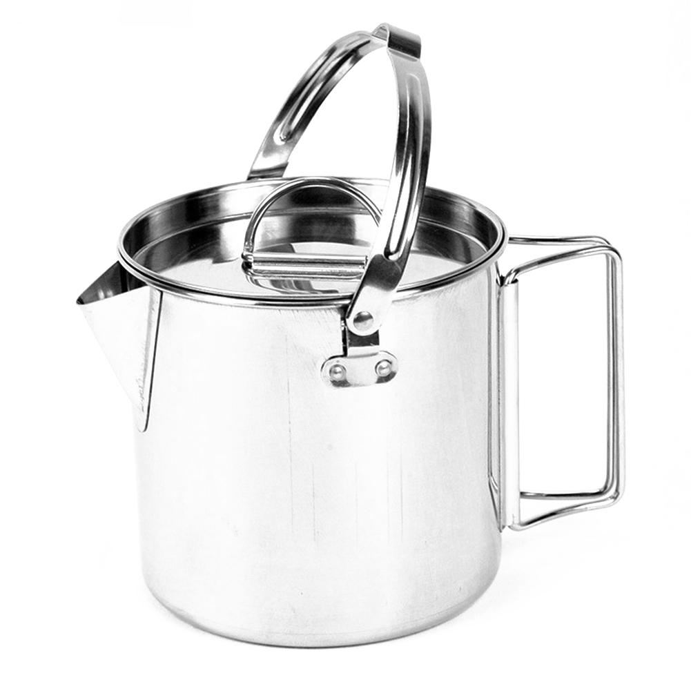 1.2L Stainless Steel Outdoor Camping Hiking Cooking Kettle with Lid Portable Lightweight Compact Backpacking Picnic Teapot Coffee Pot, 501 Original
1.2L Stainless Steel Outdoor Camping Hiking Cooking Kettle with Lid Portable Lightweight Compact Backpacking Picnic Teapot Coffee Pot, 501 Original