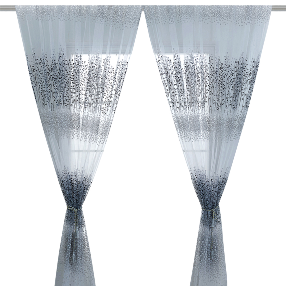 Leaf Printed Tulle Curtains Living Room Half Blackout Window Screen (Grey, 501 Original
Leaf Printed Tulle Curtains Living Room Half Blackout Window Screen (Grey, 501 Original
