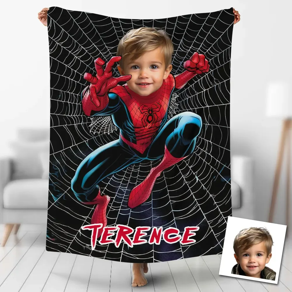 Custom Blankets Personalized Cool Spiderman Superhero Blankets
