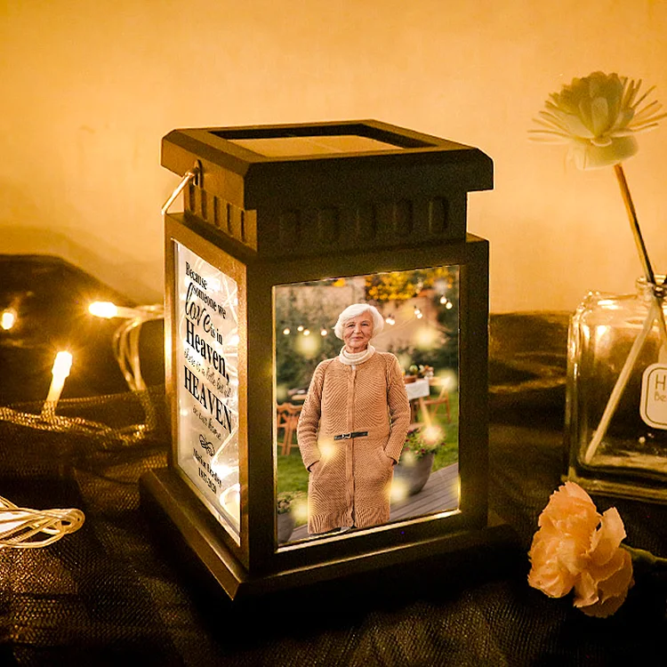 Personalized Photo Lantern Lamp Memorial Led Light Sympathy gift