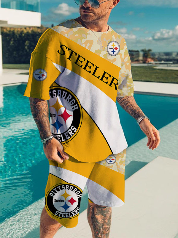 Pittsburgh Steelers Limited Edition Top And Shorts Two-Piece Suits