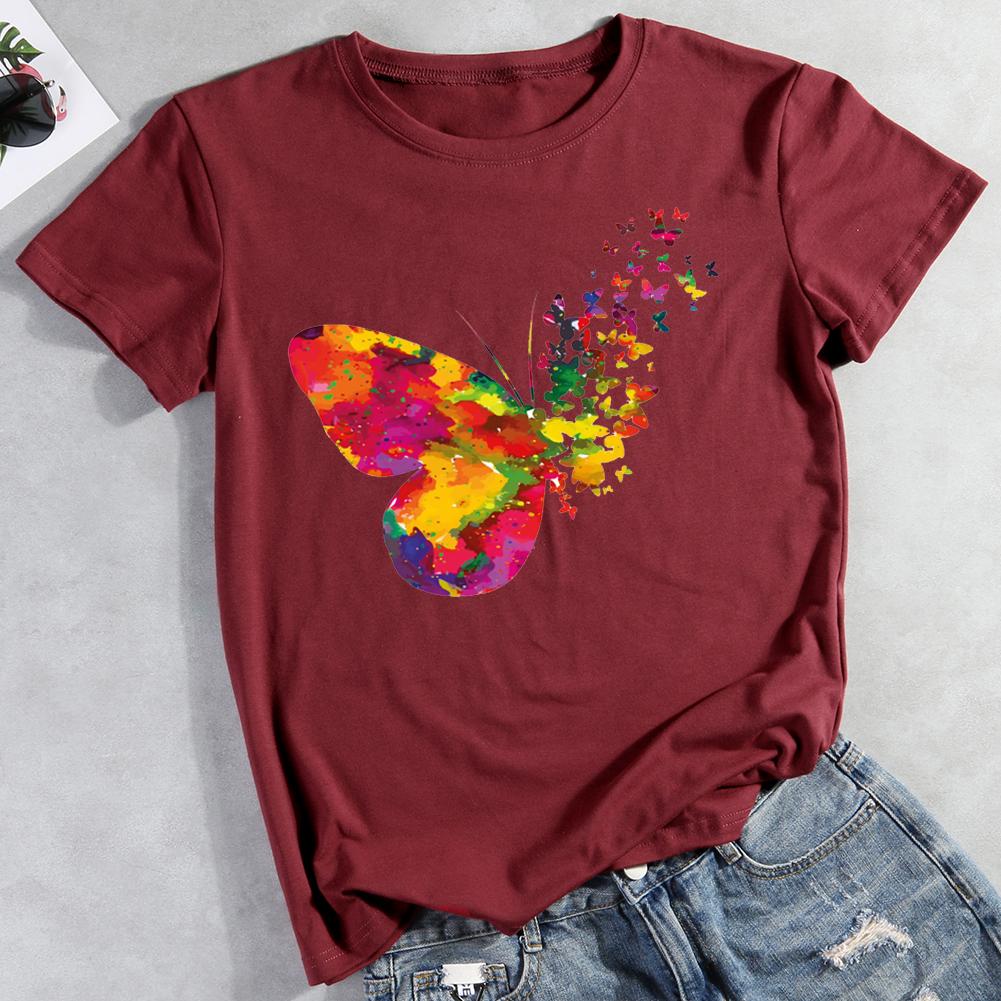 Color butterfly T-shirt Tee -05269-Guru-buzz