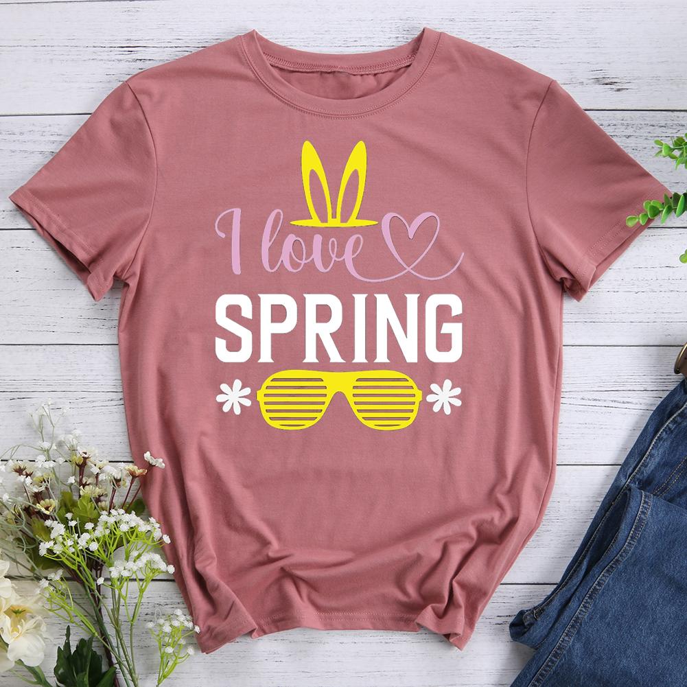 I love spring Round Neck T-shirt-017165-Guru-buzz