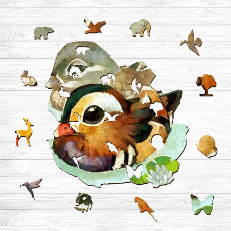 Mandarin Duck Wooden Jigsaw Puzzle