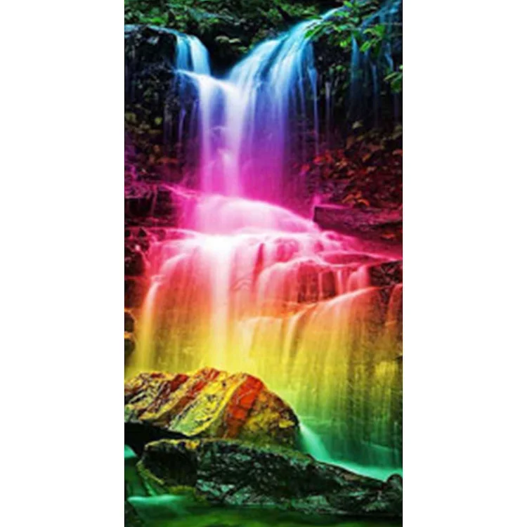 Waterfall Round Full Drill Diamond Painting 45X85CM(Canvas) gbfke