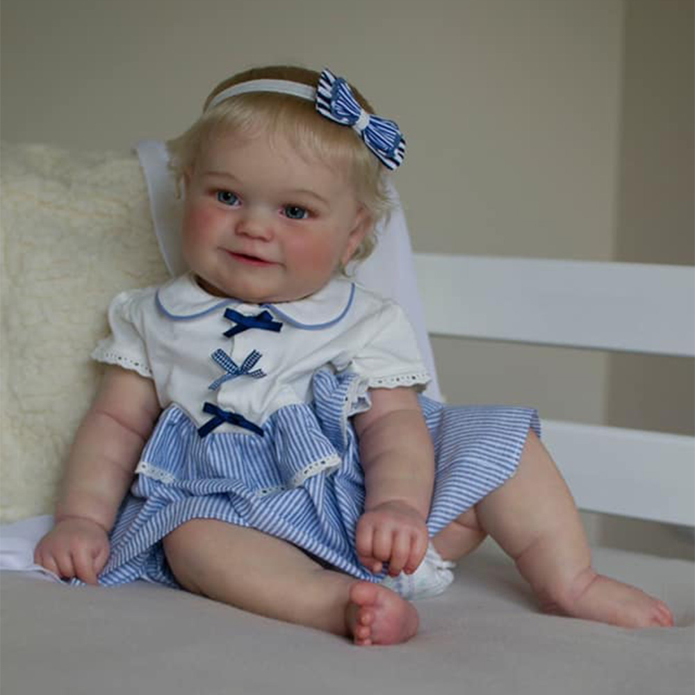 [New]12'' Baby Reborn Realistic Reborn Blue Eyes Baby Girl Rinka