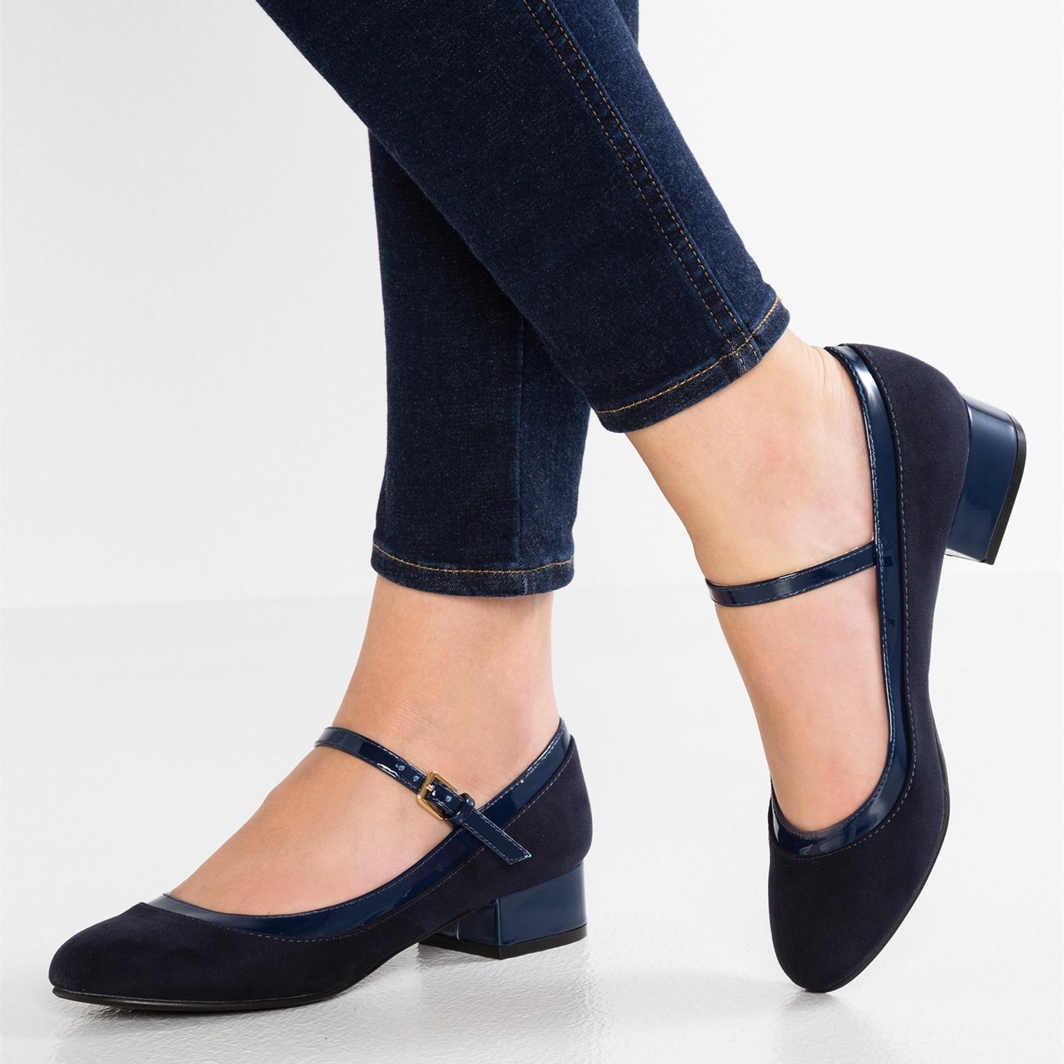 Navy mary jane shops pumps