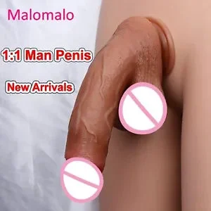 pornhint Pornhint 1:1 Realistic Penis Soft Strapon Dildo Silicone Vaginal Suction Cup Thick Dick