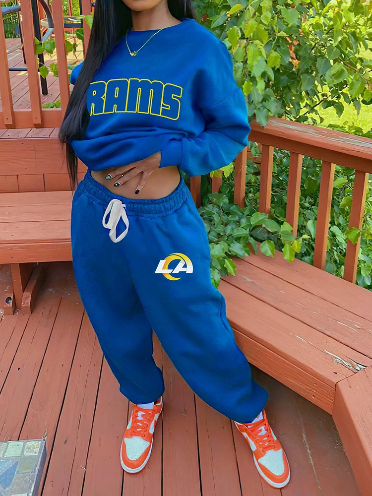 Los Angeles Rams Sports Sweatshirt Two-Piece Suit