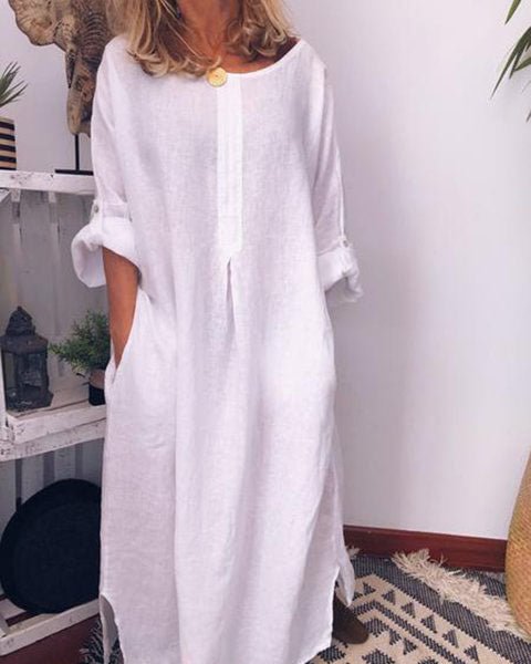 Pure Color Oversized Women Dress socialshop