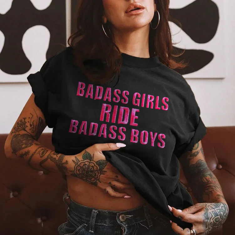 Badass Girls Ride Badass Boys T-shirt - Devcarry