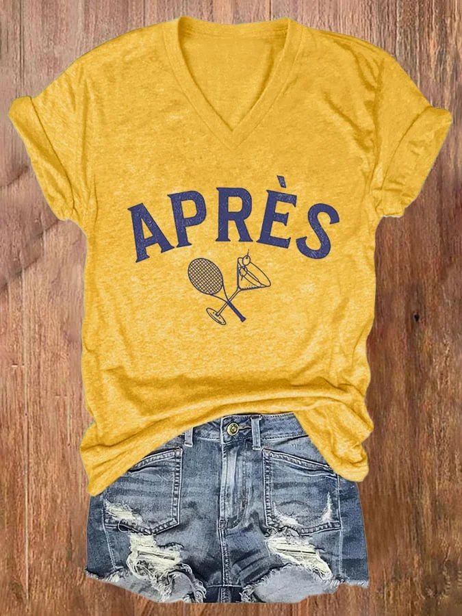 Women's Apres Tennis Print T-shirt socialshop