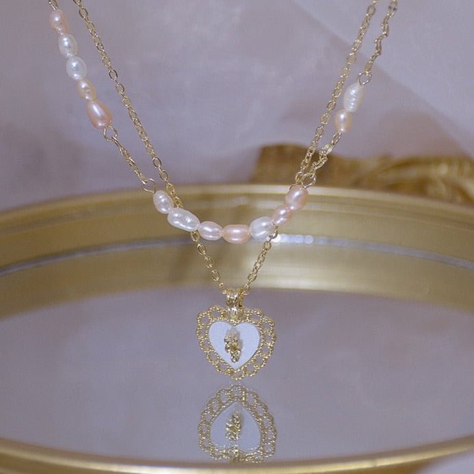 Harajuku Y2K Gold Plated Heart Necklace SP17656