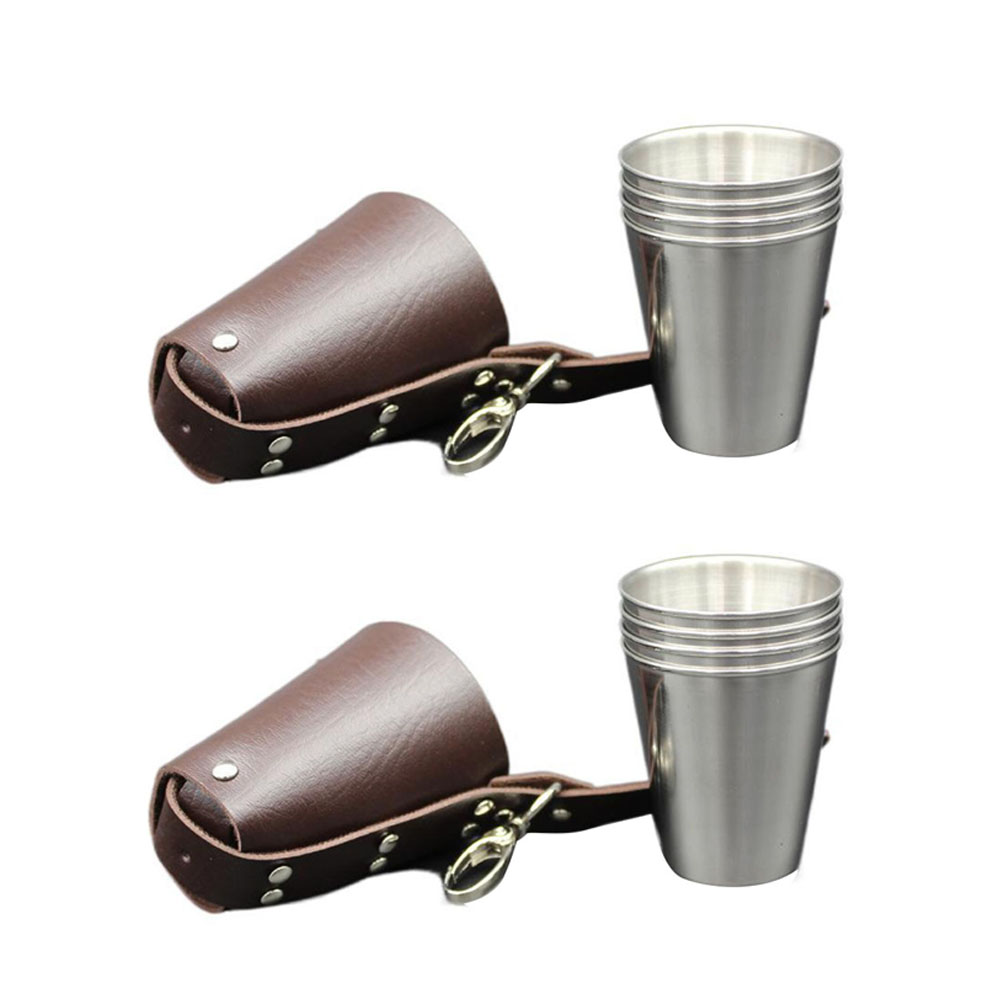 8x Stainless Steel Glass Cup Drinking Wine Coffee Mug with Leather Covers, 501 Original
8x Stainless Steel Glass Cup Drinking Wine Coffee Mug with Leather Covers, 501 Original